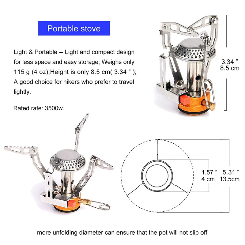 Widesea Camping Ultra-light Cookware Pots Set Gas Burner Stove Cook Cup Outdoor Travel Tableware Spoon Fork Knife Picnic kitchen